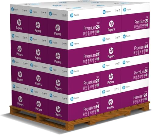 Image of HP Printer Paper | 8.5 x 11 Paper | Premium 24 lb | 32 Case Pallet - 160,000 Sheets | 100 Bright | Made in USA - FSC Certified | 112400P