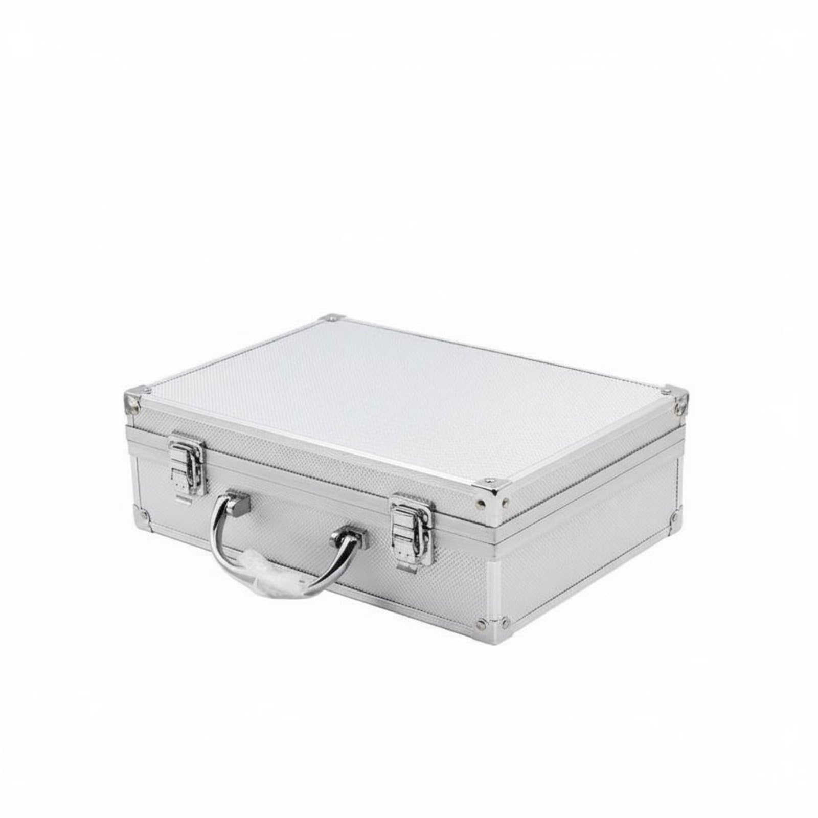 Valigetta Portautensili in Alluminio Robusta e Leggera Custodia Rigida in Alluminio Multifunzionale Cassetta Attrezzi Portatile per Tecnici, Lavoro, 43x32x13cm