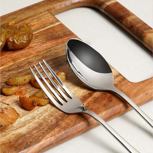 Image of Meyer 6pcs High-Gloss Stainless Steel Dinner Fork Set - Durable, Corrosion-Resistant, Non-Toxic, Heat and Stain Resistant I Length 20.5cm, Thickness 2mm