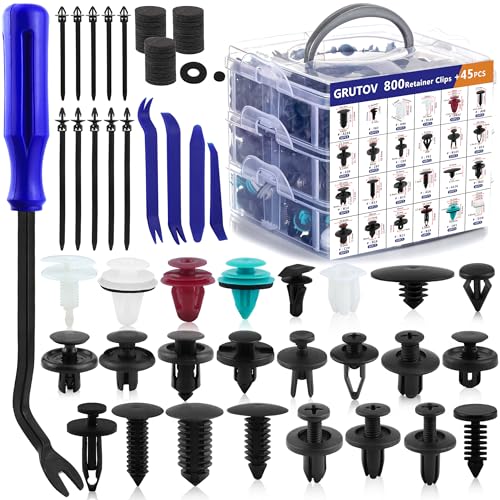 Image of 845PCS Car Retainer Bumper Clips Automotive Push Pins Body Clips Plastic Door Trim Clamp Assortment for Honda Ford Toyota GM Chrysler BMW Benz Nissan Subaru
