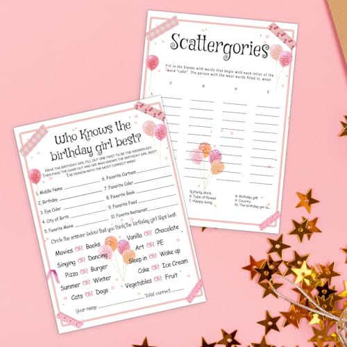 Juego de Cartas para Fiesta de Cumpleaños para Niñas miniatura 5