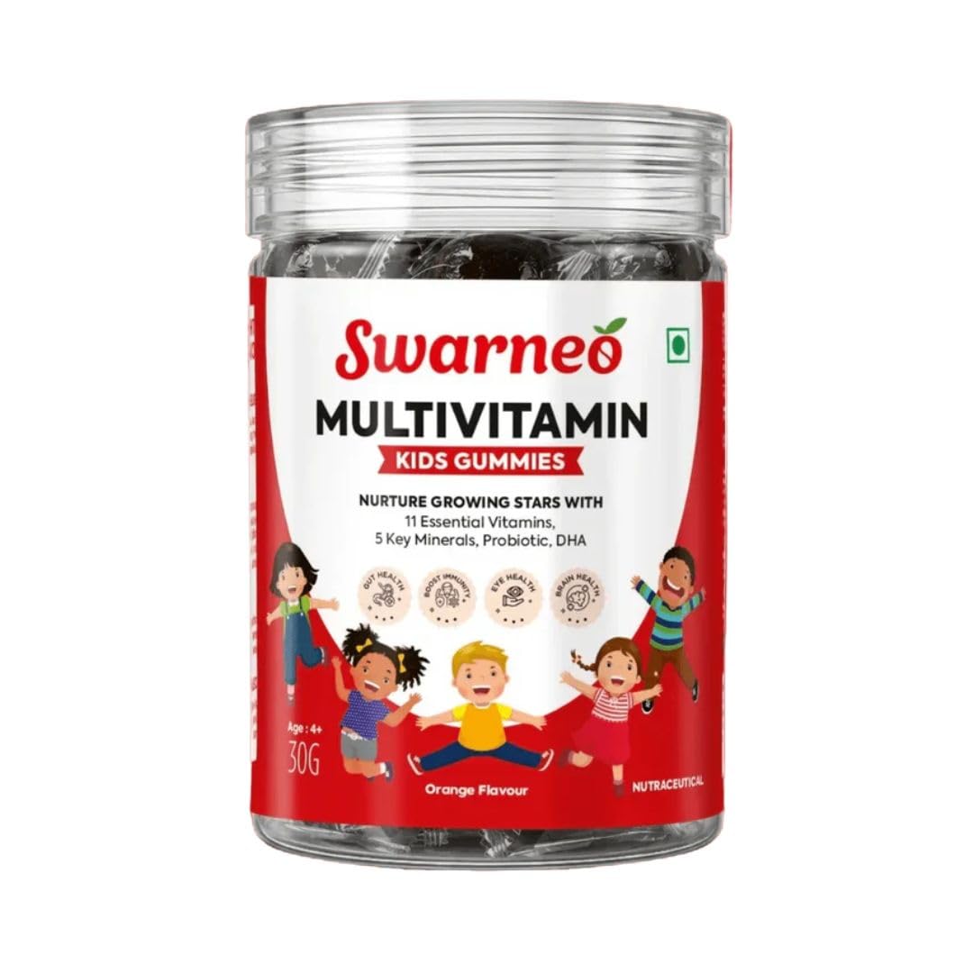Kids Multivitamin Gummies with DHA & Probiotics | 11 Vitamins, 5 Minerals | No Added Sugar | Brain Development, Immunity, Gut Health & Growth Support | Orange Flavour | Multivitamin Gummies for Kids 4+-image-31
