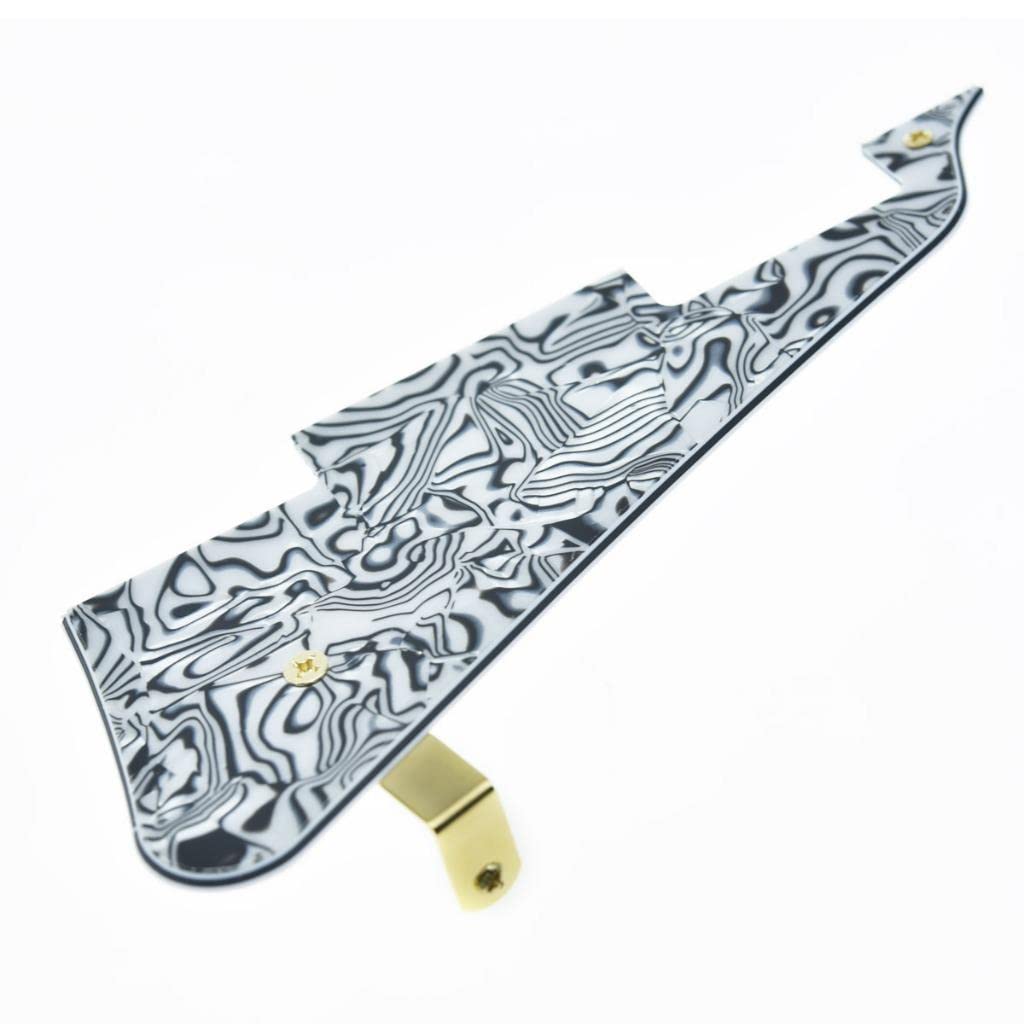 Dopro Metalen Aluminium Geanodiseerd LP Elektrische Gitaar Pickguard Krasplaat voor USA Les Paul Zilver