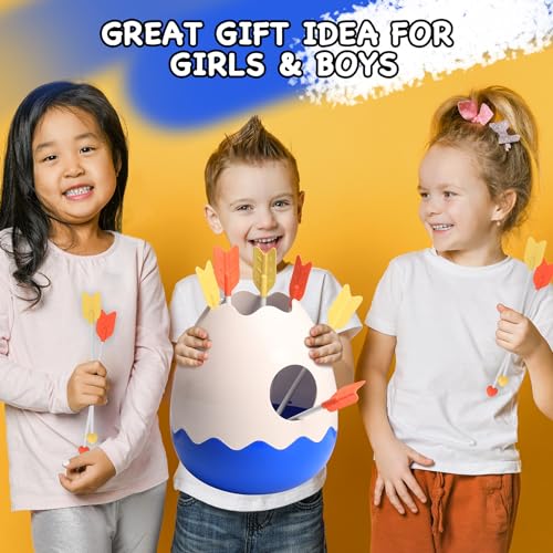 CAPARK Arrows Toss Game Set for Kids and Adults Yard Toss Toy for Party Carnival Camping Outdoor Games & Indoor Throw Target Game for Family (Blue + Red Egg Set) - Thumbnail 6