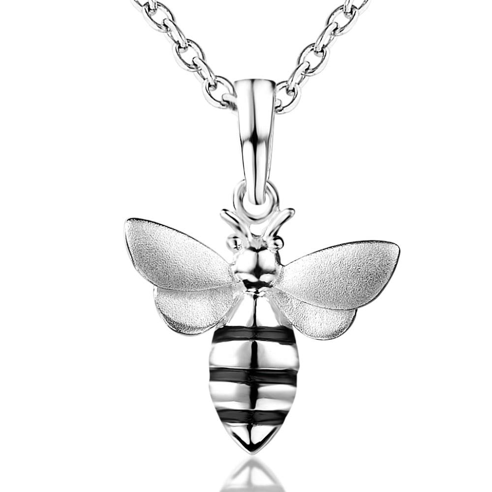 925 Sterling Silver Naszyjnik Piękny Wisiorek Pszczoła Naszyjnik Dla Kobiet Biżuteria Naszyjnik