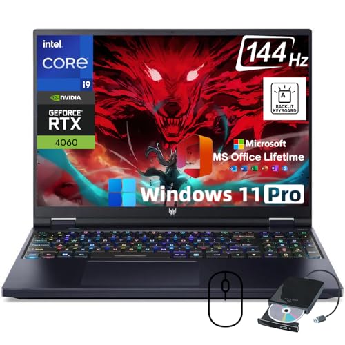 Image of Acer Nitro V 15 Gaming Laptop, Intel 13 Gen Core i9-13900H, GeForce RTX 4060, 15.6 inch 144 Hz IPS Display, 64 GB DDR5, 4 TB SSD, Wi-Fi 6, Backlit Keyboard, Windows 11 Pro, Microsoft Office Lifetime