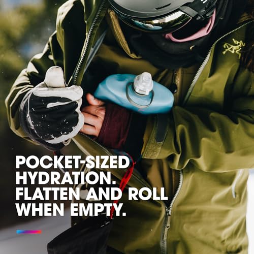 Collapsible Water Bottle for Travel, Skiing, Hiking, Biking, Climbing - 1L, 32oz - Sutro Green