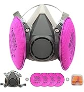 Respirator mask with Filters Set - Reusable Half Facepiece Cover with 4pcs 2097 Filter and Earplu...