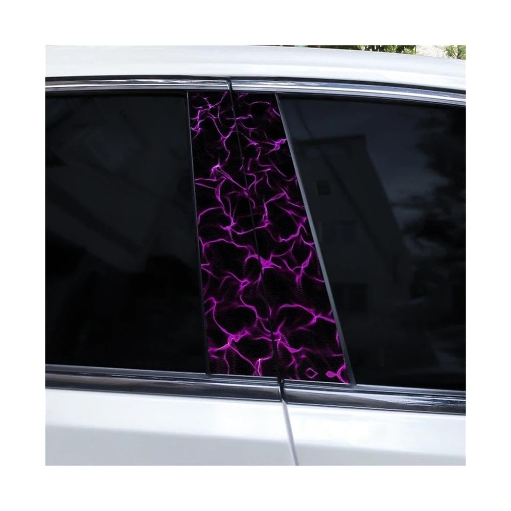 Bertdcx I Lightning Cool Car B-Pillar Stickers Cover Scratches Suitable For Most Car Door Pillar Stickers Auto Parts(I)