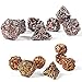 AncientDeer DND Dice Set 7 Pieces D&D Pure Copper Hollow Polyhedral DND Dice W/Gift Box & Dice Bag for DND RPG Explorers Savage World and Table DND Dungeons and Dragons Role Playing