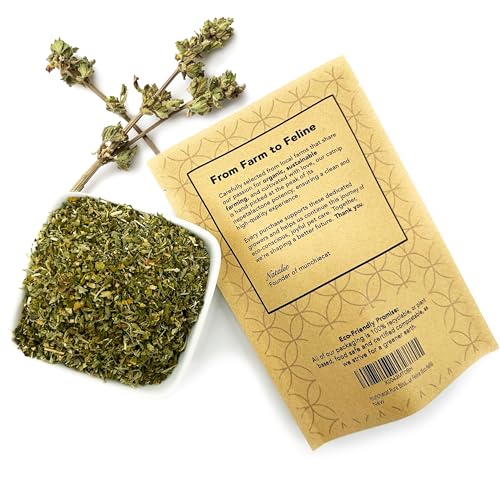 munchiecat Organic Catnip Refill - USDA Certified Premium Catnip in Eco-Friendly Paper Pouch Natural & Chemical-Free (Eco Refill)