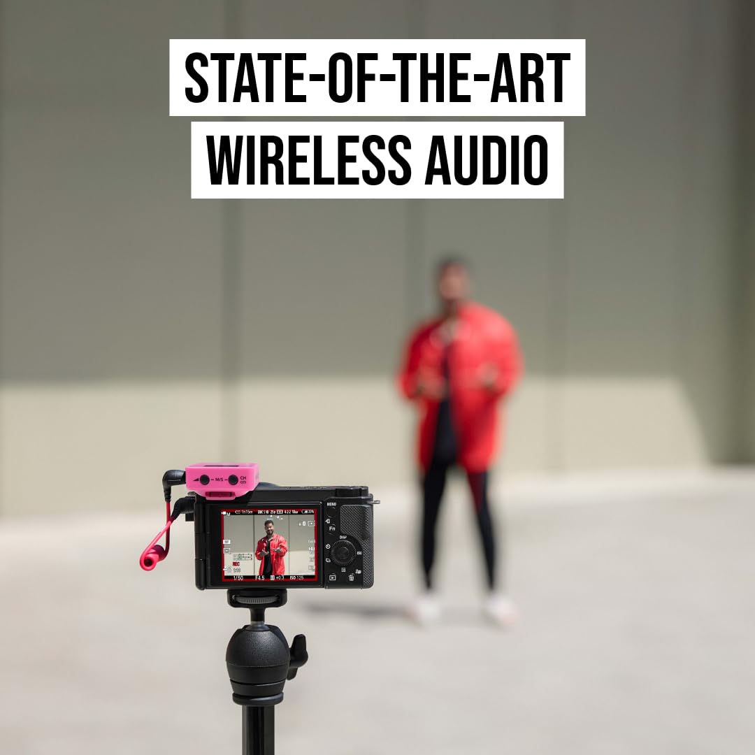 RØDE Wireless GO (Gen 3) – Microfono wireless compatto – Audio cristallino, registrazione a 32 bit float, controllo automatico del livello, per telefoni, fotocamere e computer (Rosa)