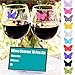 ALYC Wine Glass Markers Set of 10 Silicone Drink Glass Charms &Wine Charm Tags with Suction Cup (Butterfly assorted)