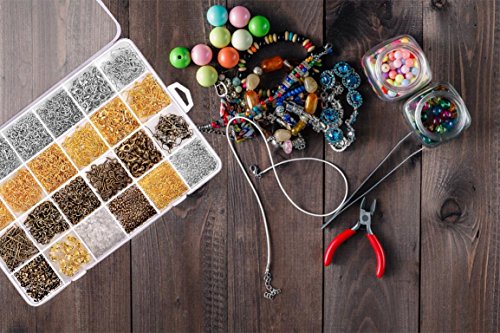 image for Paxcoo 2880 Pcs Jewelry Making Findings Supplies Kit with Open Jump Ri