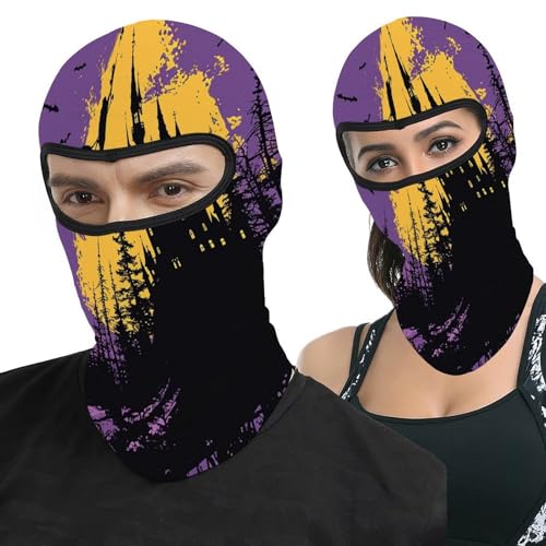 Pasamontañas para hombre y mujer con diseño de bruja y escoba, máscara facial térmica, para clima frío, moto, esquí y invierno miniatura 1
