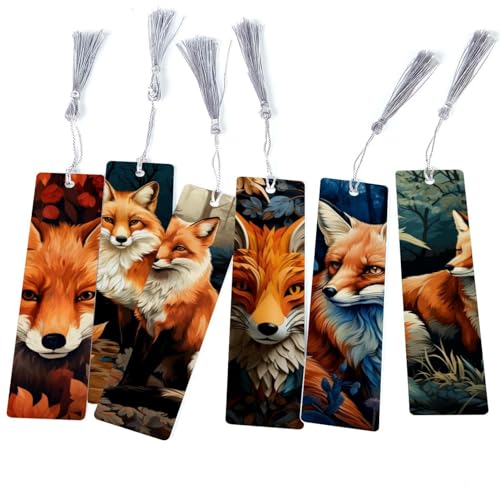 Marque-pages renard à pompons (lot de 6) pour vos lectures