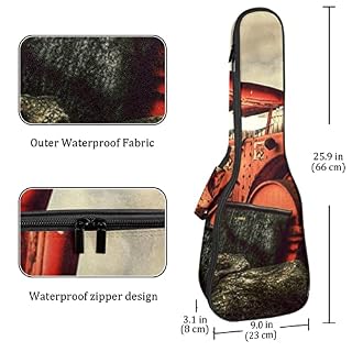Housse pour ukulélé à vapeur 10 mm – Rembourrage épais en éponge de 53,3 cm – Avec sangles réglables pour concert… - Les Beatles, Paul McCartney, John Lennon, RIngo Starr, George Harrison Housse pour ukulélé à vapeur 10 mm - Rembourrage épais en éponge de 53,3 cm - Avec sangles réglables pour concert… – Image 4