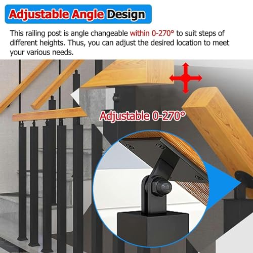 Poteaux d'escalier carrés orientables pour résoudre les angles complexes - 5