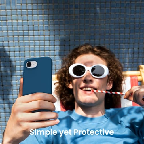Image of DIZORO Compatible with iPhone 17e / iPhone 16e Case 6.1 inch Liquid Silicone 3 Layers Full Covered Soft Gel Rubber Phone Case,Shockproof Protective Cover with Anti-Scratch Microfiber Lining-Cosmos