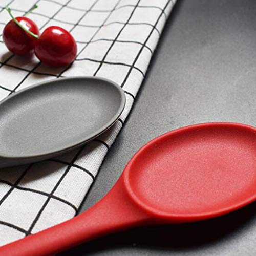 Conjunto de 2 colheres de silicone antiaderentes para cozinha da UPKOCH, sem BPA, resistente ao calo