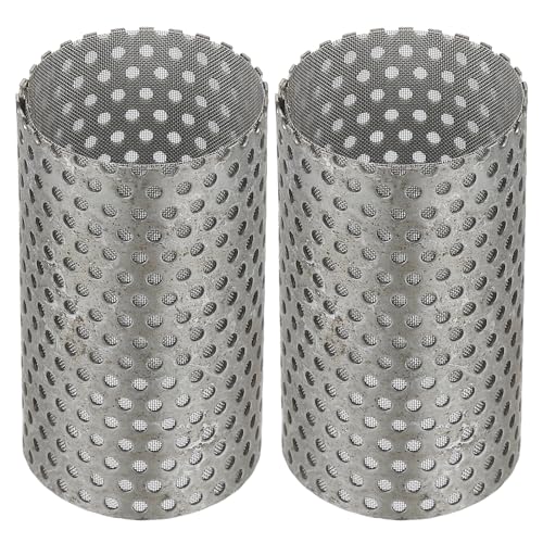 Image of PATIKIL 2 Pcs 35mm OD Strainer Mesh, 58mm H 80 Mesh Screen Y Shaped Strainer Filter Valve Mesh Screen 304 Stainless Steel Double Layer Strainer Mesh for Debris Pump Water Oil Separation