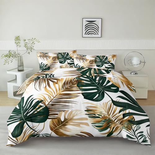 Ensemble de Literie Tropical Imprimé Microfibre Douce Housse de Couette