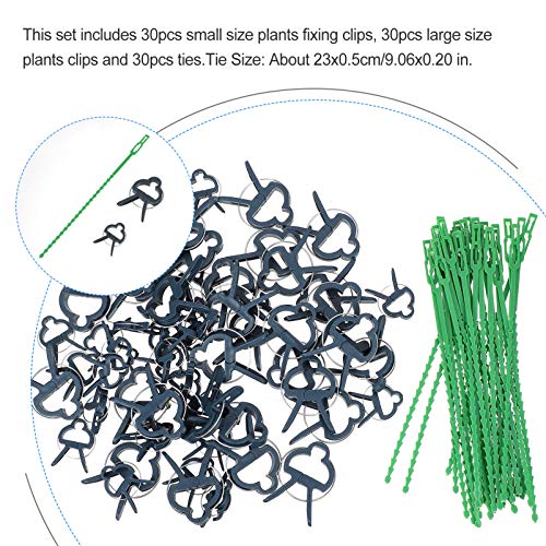 UPKOCH 90pcs Greenhouse Plant Clip Cable Ties Vegetable Plant Vine Support Clamps Flower Growing Climbing Ties Garden Vine Fixed Clamps