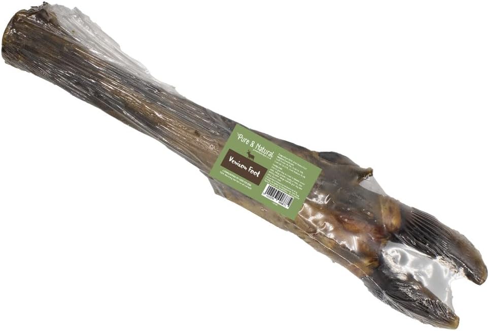 Pure & Natural Deer Legs for Dogs - Healthy & Natural Dog Chews, Hypoallergenic, Long Lasting, Venison Bones with Hooves for Dogs - Pack of 1