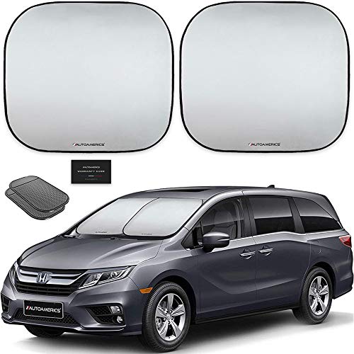 Autoamerics Windshield Sun Shade 2-Piece Foldable Car Front Window Sunshade for Full Size SUV Truck Tesla - Auto Sun Blocker Visor Protector Blocks Max UV Rays and Keeps Your Vehicle Cool - (X-Large)