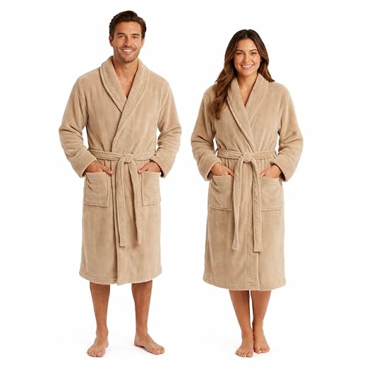 Roupão Luxo Branco Ultra Macio Aveludado Microfibra Adulto M e G Unissex Masculino e Feminino