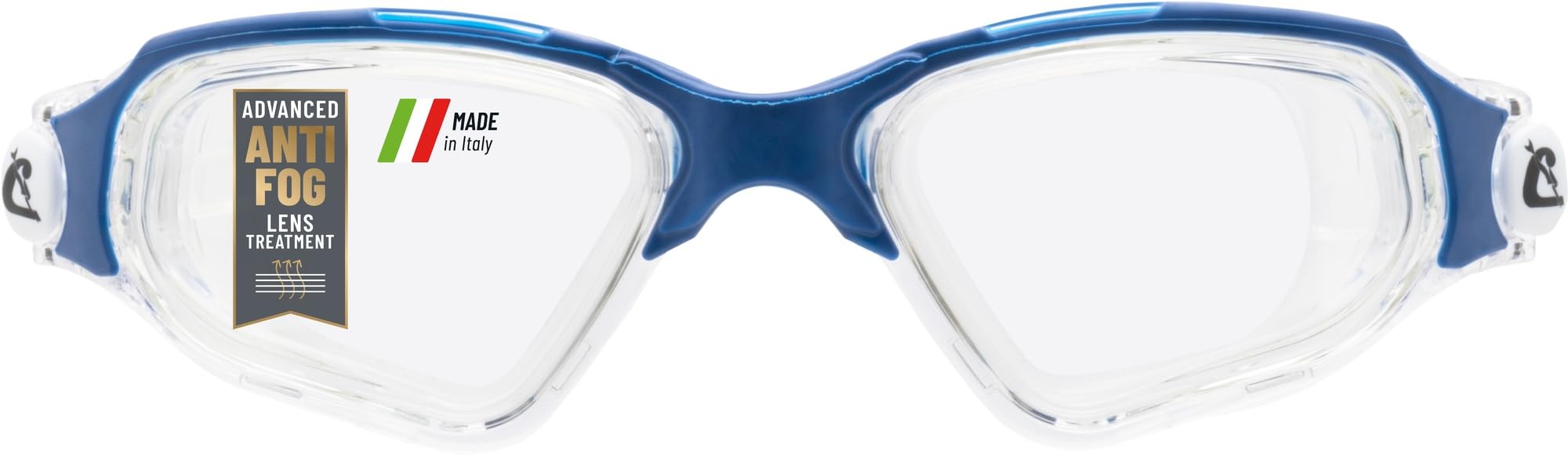 Cressi Clear Eyes Swim Goggles - Anti-Fog & UV Protection Adult Swimming Goggles - Strap & Nose Bridge for Pool Sessions - Swim Aids for Adults - Clear/Blue Clear Lens - One Size