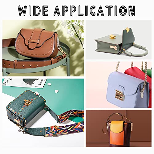 WADORN Bag Buckle, 12pcs Metal Alloy Handbag Clasps with D Ring, 3 Styles, 3 Sizes, for DIY Leather Craft Making Gunmetal - Image 4