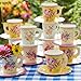 Price comparison product image Talking Tables Pack of 24 Vintage Floral Cup & Saucer Afternoon Tea Set, Truly Scrumptious Disposable Tableware for Birthday or Garden Party, Baby Shower, Wedding, TRULYCUPSET24