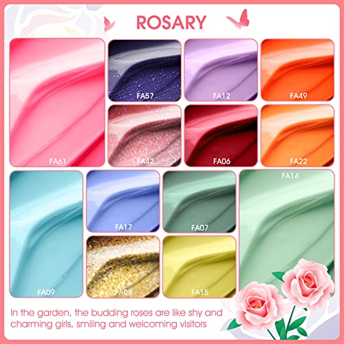 ROSALIND UV Nagellack Pastell Shellac Gel Nagellack Set 13 Farbgel Gelnägel Frühling Sommer Gel für Nägel Pastellfarben… – Bild 2