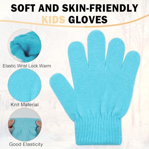 Image of ONESING 6 Pair Baby Gloves Toddler Gloves Toddler Winter Gloves Kids Gloves Winter Stretchy Knit Gloves for Kids Boys Girls