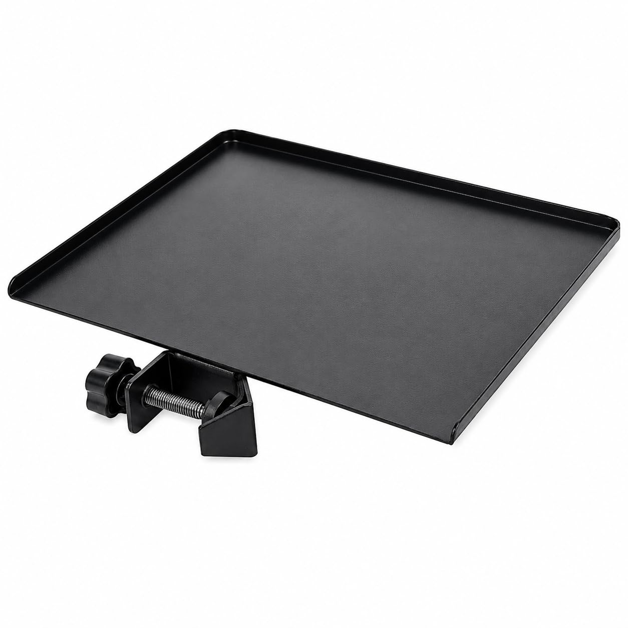 BROLAVIYA Microphone Stand Shelf Adjustable Metal Tray Holder, Compatible with Most Microphone Stands and Music Tripod Stands, Size 7.9” X 5.7” inch-image-19