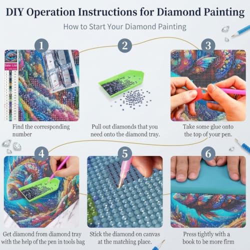 Image of HASTHIP Peacock 5D Diamond Painting Kit Full Drill Art Decor