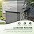 YOPTO 4x8 FT Lean to Metal Shed,Outdoor Storage Shed W/Floor Frame & Reversible Installation,All Weather Waterproof Garden Tool House W/Lockable Door & 2 Air Vents,for Backyard,Patio,Lawn,Gray
