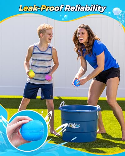 Image of SOPPYCID Water Balloons Reusable Splash Ball, Latex-free Water Bomb Pool Toys, No Tying Easy Quick Fill, Magnetic Self-sealing Water Balls for Kids & Adults All Ages Summer Fun Outdoor Party Games