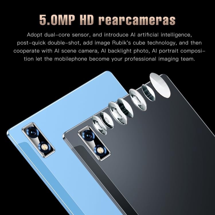 Close-up of the tablet's 5.0MP HD rear cameras