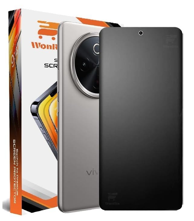 Image of WonRia Pack 1 - Matte Screen Guard Protector Compatible with Vivo T4 5G Unbreakable Membrane | Flexible TPU Matte Film | Edge to Edge Installation Kit | Transparent