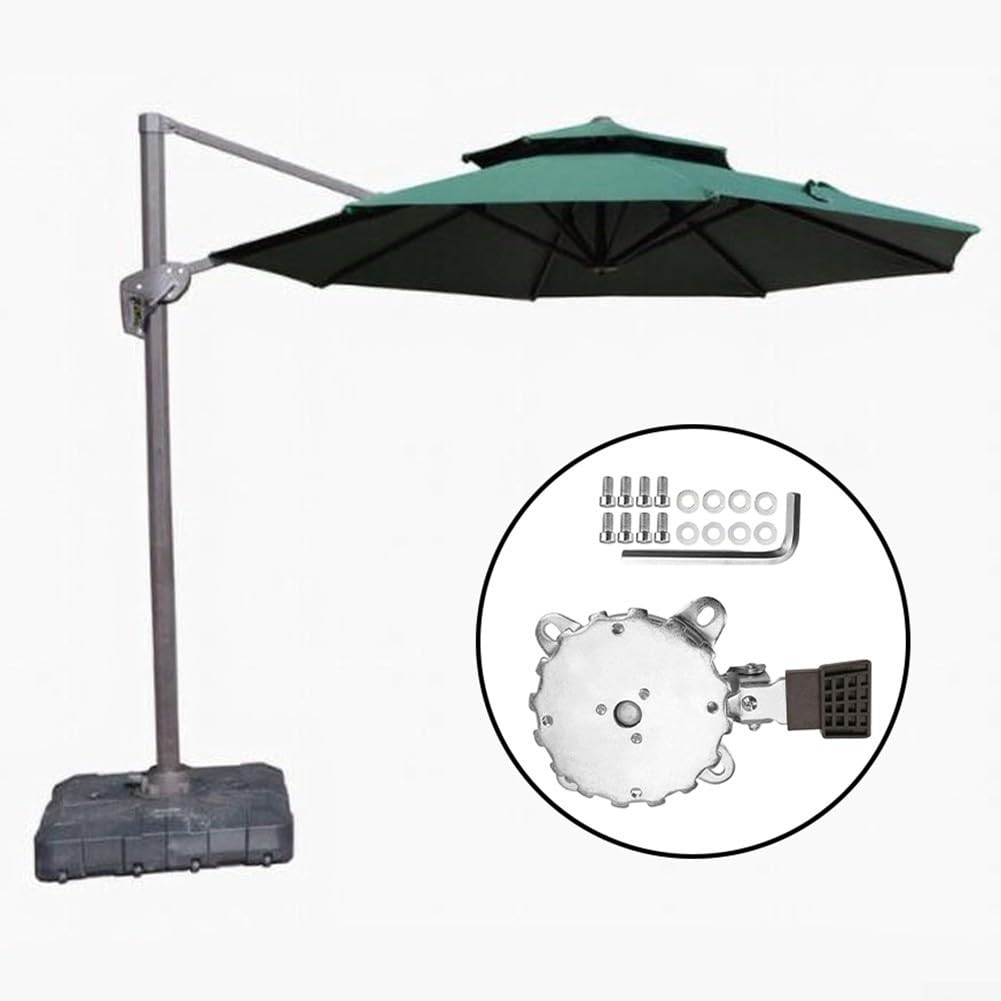 Base per ombrellone rotante a 360 gradi per supporto per ombrellone da patio, parte di ricambio in metallo, accessorio da giardino