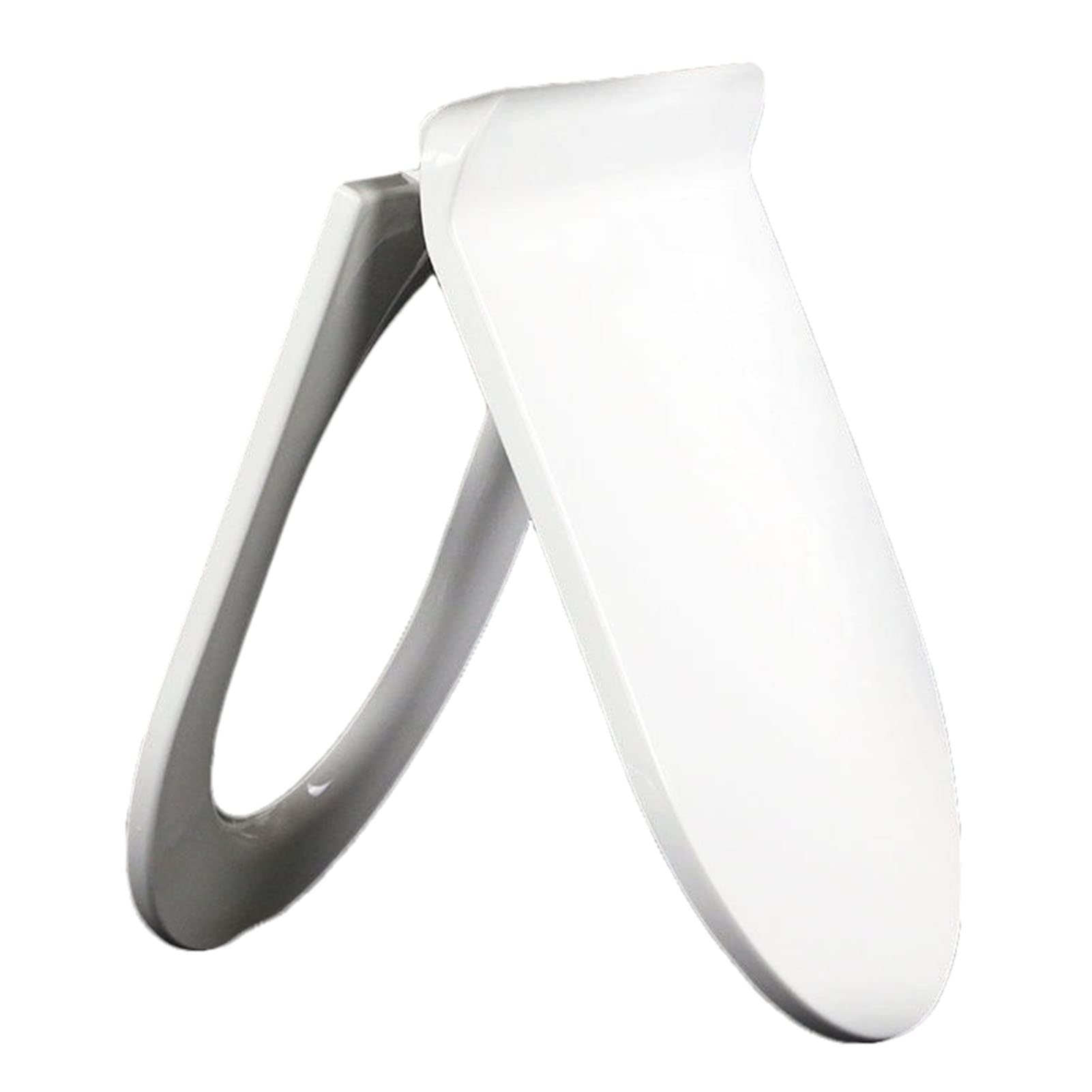 Tavoletta WC Universali O Forma, YEAUPE PRO Copriwater, Sedile WC Chiusura Ammortizzata con Sgancio Rapido a un Pulsante, Plastica Facile da Pulire, Bianco, 44,6 x 37,2 x 4,3 cm