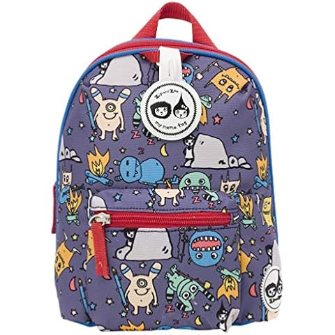 Zip & Zoe Monster Toddler Kids Children Mini Backpack Rucksack With Reins Girl Boy monster print Cover