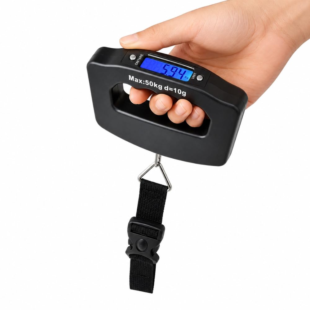 Drumstone Digital Luggage Weighing Scale for Travel, Portable Suitcase Weight Scale with Backlit Display, 50kg/110lb Capacity, Temperature Sensor,-(𝐒𝐩𝐞𝐜𝐢𝐚𝐥 𝟏𝟓 𝐘𝐞𝐚𝐫𝐬 𝐖𝐚𝐫𝐫𝐚𝐧𝐭𝐲)-image-26