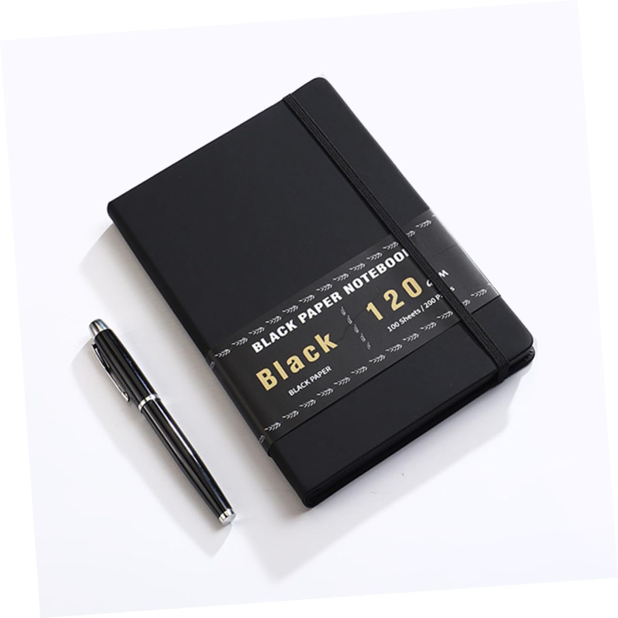 Quaderno Nero Carta Spessa 200 Pagine A5 per Schizzi e Appunti, Carta Pu Versatile e Facile da Trasportare, Design Vintage per Journaling e Disegno