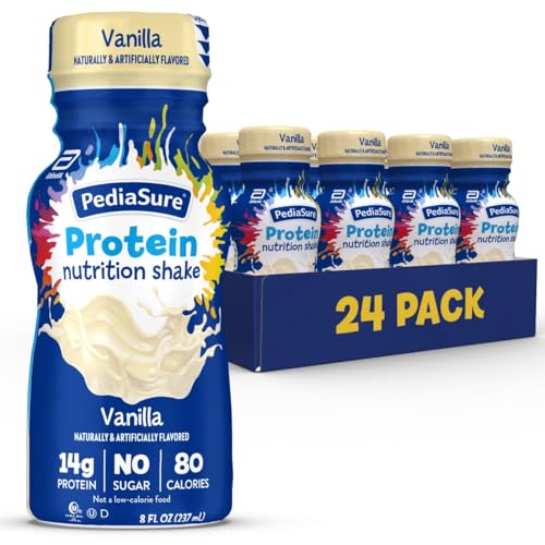 PediaSure Protein Protein Shake for Kids 14g Protein 27 Vitamins & Minerals Vanilla 8-fl-oz Bottle Pack of 24