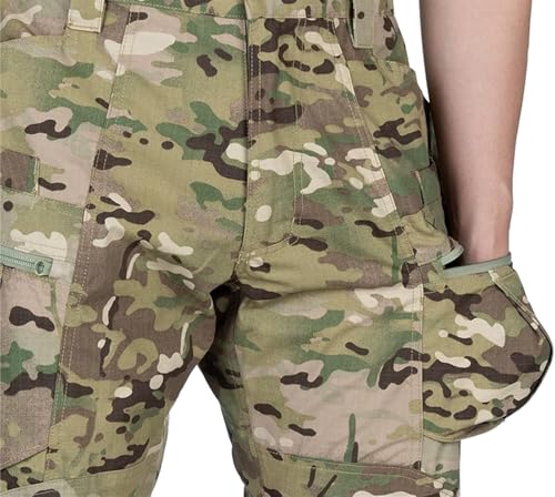 Short de chasse multi-sacs à camouflage CP et coupe ample - 4