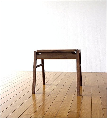 Amazon｜スツール ウォールナット 木製 スタッキング サイドテーブル