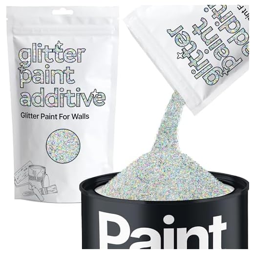Hemway | Glitter Paint Additive 100g / 3.5oz Acrylic Latex Emulsion Water Based Paints Interior / Exterior Wall, Ceiling, Wood, Metal, Varnish, Dead Flat, Matte (Silver Holographic Fibre)